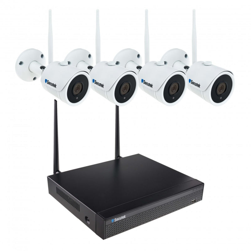 WiFi-Kamerasystem Secutek SLG-WIFI2108DE4FE200 - 4x2Mpix-Kamera, NVR