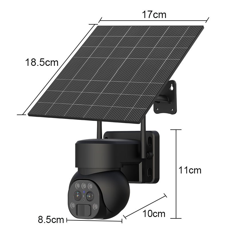 Dual 4G IP PTZ camera with solar panel Y9-4G