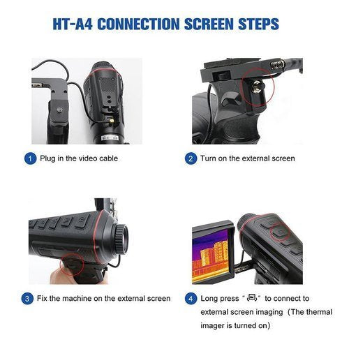 Monocular binoculars with thermal vision HT-A4 with external LCD display