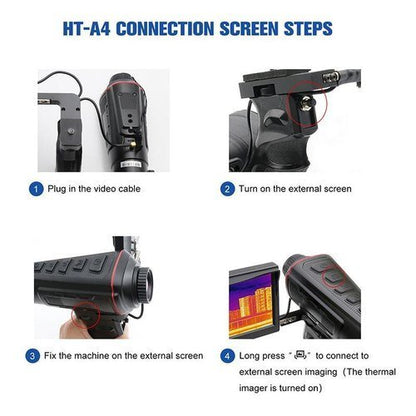 Monocular binoculars with thermal vision HT-A4 with external LCD display