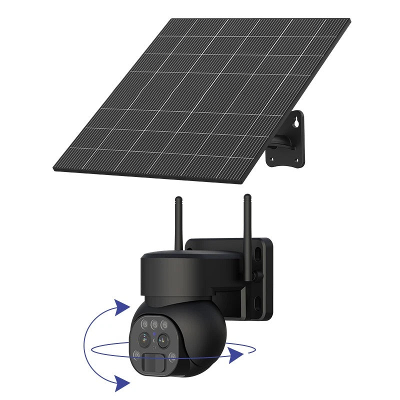 Dual 4G IP PTZ camera with solar panel Y9-4G