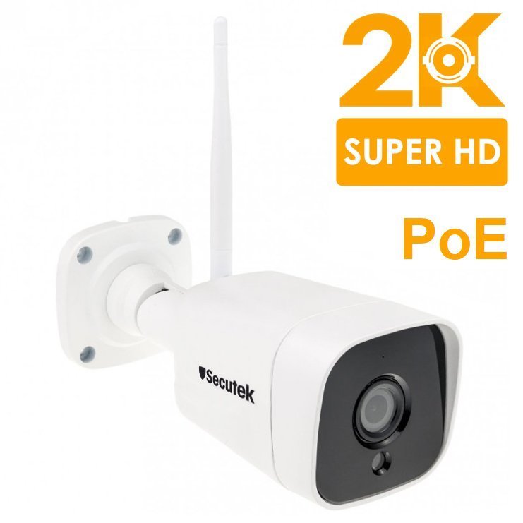 Super HD 5MP IP camera with recording Secutek SBS-B19WPOE with PoE