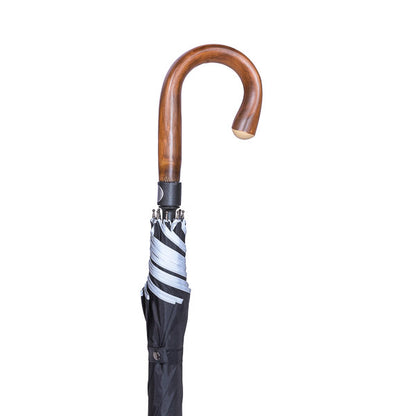 Safety umbrella® "XXL" with 1.05 m round handle with hook brown - without reflective tape